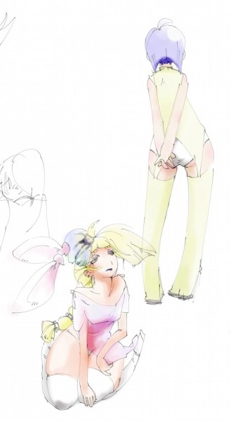 落描き20110415c うさぎとけつ